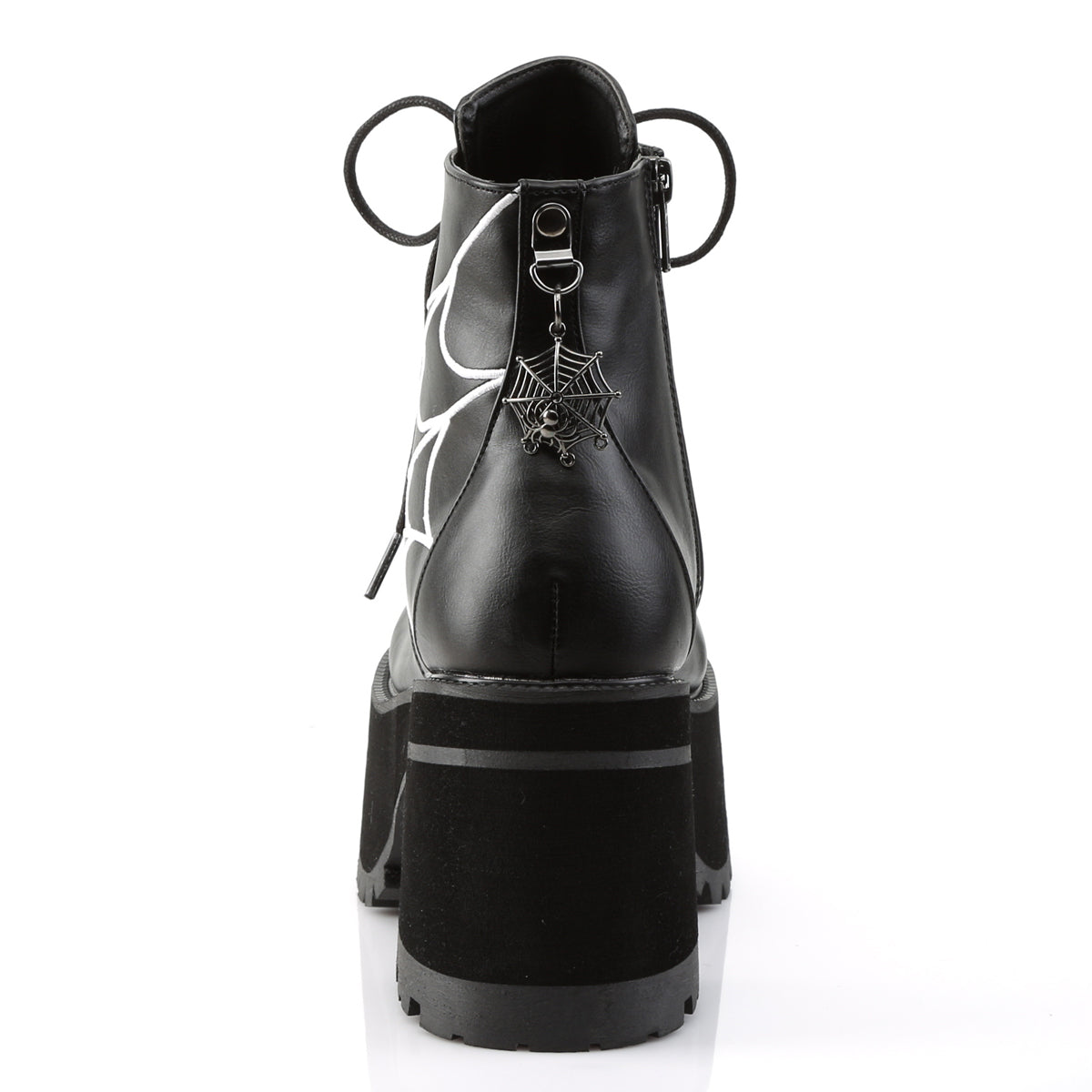 RANGER-105 Demonia Black Vegan Leather Women's Ankle Boots [Demonia Cult Alternative Footwear]