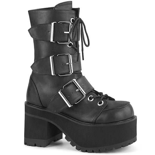 RANGER-308 Alternative Footwear Demonia Women's Ankle Boots Blk Vegan Leather