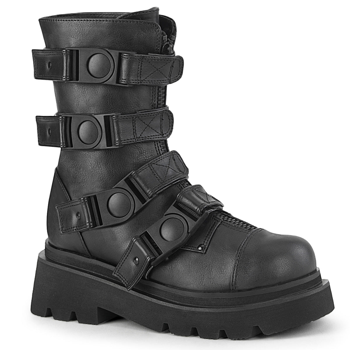 RENEGADE-55 Alternative Footwear Demonia Women's Mid-Calf & Knee High Boots Blk Vegan Leather