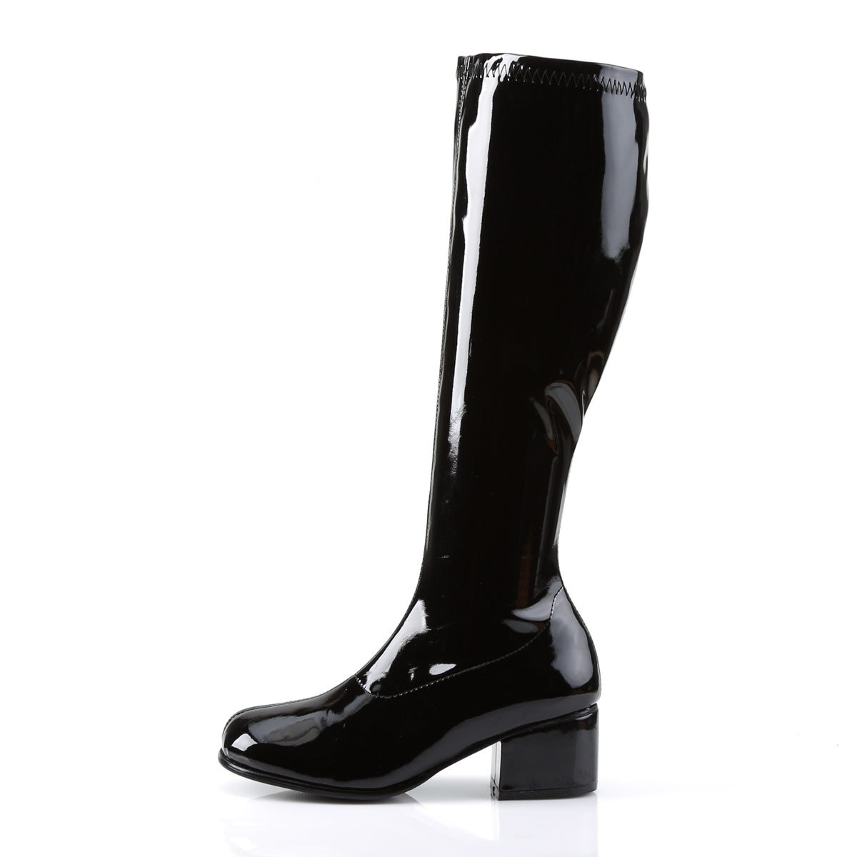 RETRO-300 Funtasma Fantasy Black Stretch Patent Women's Boots [Fancy Dress Footwear]