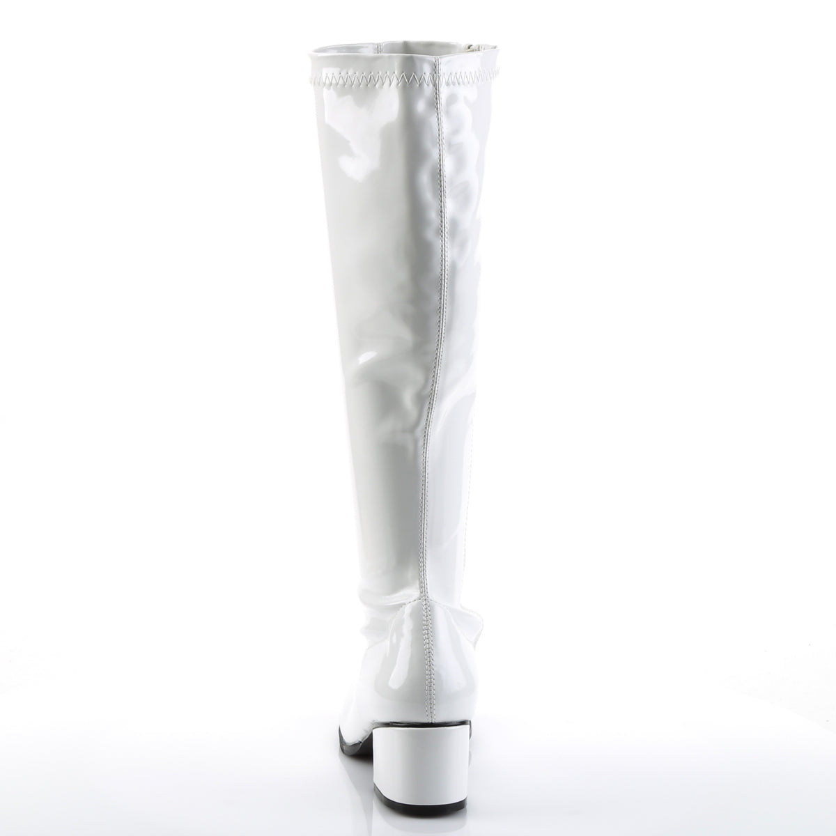 RETRO-300 Funtasma Fantasy White Stretch Patent Women's Boots [Fancy Dress Footwear]