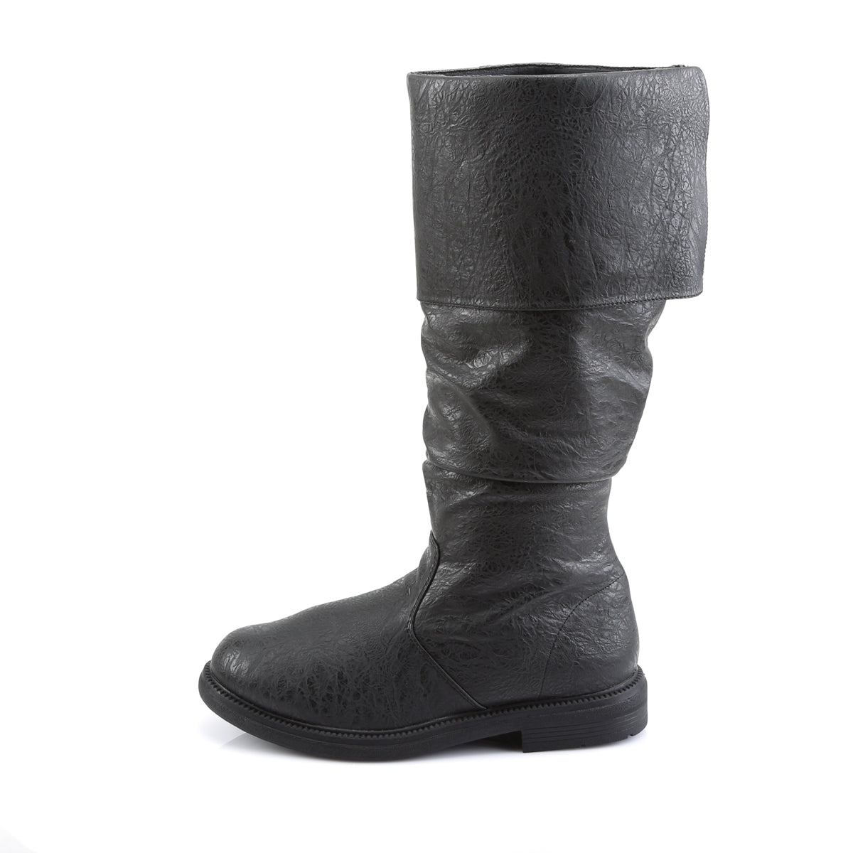 ROBINHOOD-100 Fancy Dress Costume Funtasma Men's Boots Black Distressed Pu