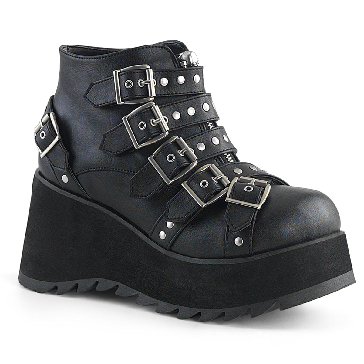 SCENE-30 Alternative Footwear Demonia Women's Ankle Boots Blk Vegan Leather