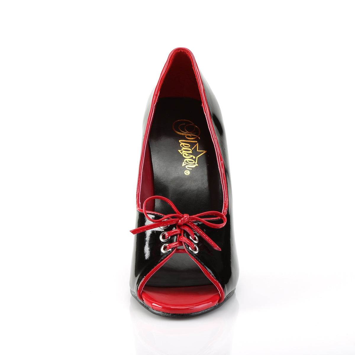 SEDUCE-216 Pleaser Black-Red Patent Single Sole Shoes [Sexy Shoes]