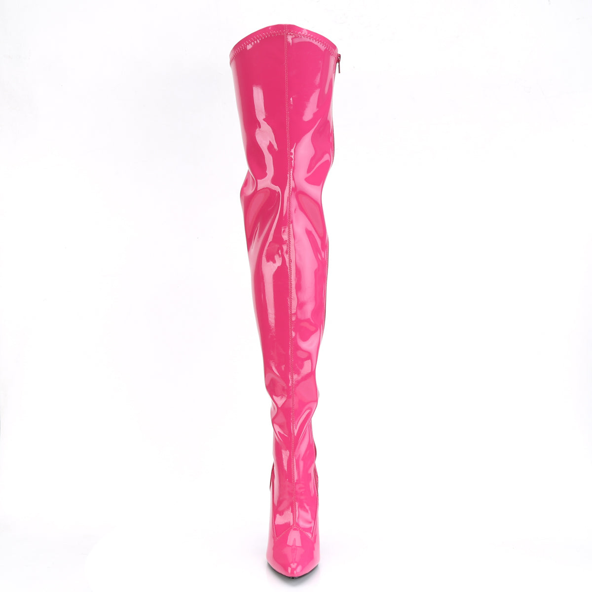 SEDUCE-3000 Pleaser H Pink Stretch Patent Single Sole Shoes [Thigh High Boots]