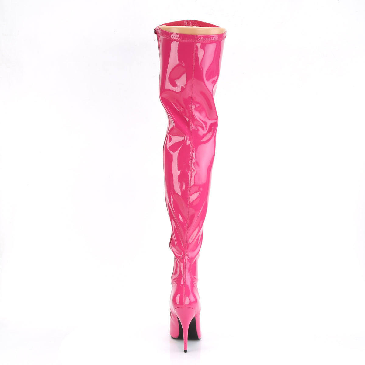 SEDUCE-3000 Pleaser H Pink Stretch Patent Single Sole Shoes [Thigh High Boots]