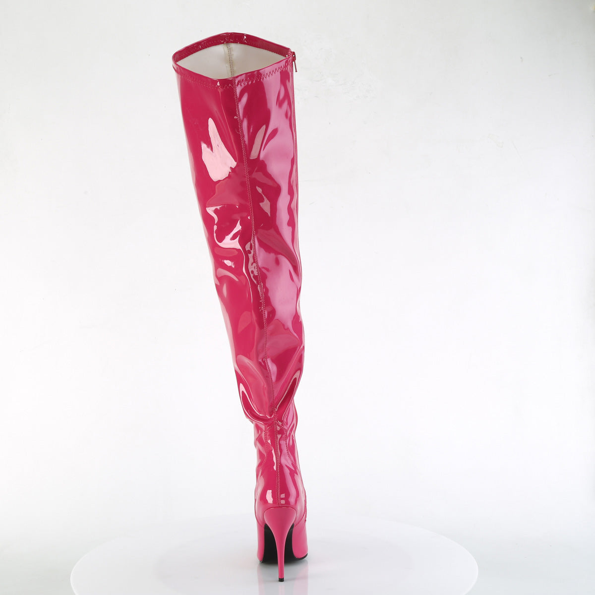 SEDUCE-3000WC Pleaser H Pink Stretch Patent Platform Shoes [Thigh High Boots]