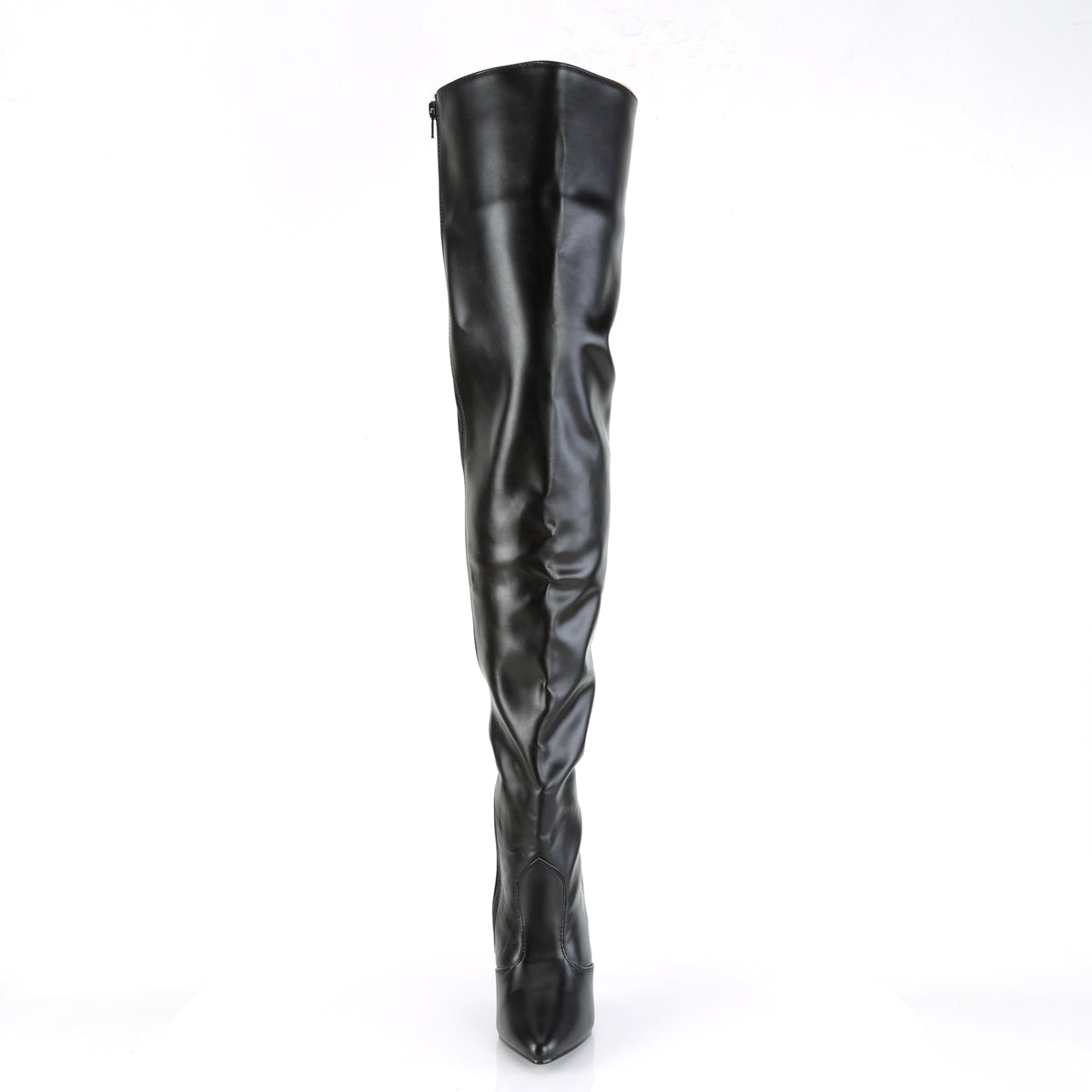 SEDUCE-3010 Pleaser Black Faux Leather Single Sole Shoes [Thigh High Boots]