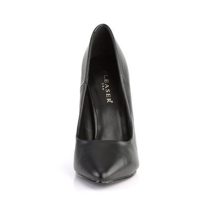 SEDUCE-420 Pleaser Black Faux Leather Sexy Single Sole Shoes (Fetish Footwear)