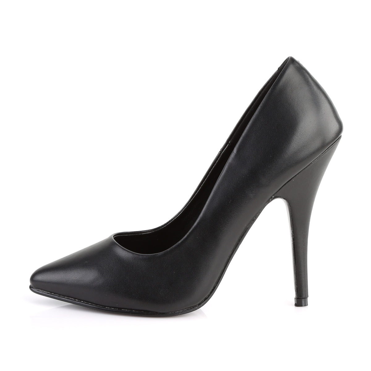 SEDUCE-420 Pleaser Black Faux Leather Single Sole Shoes [Fetish Shoes]