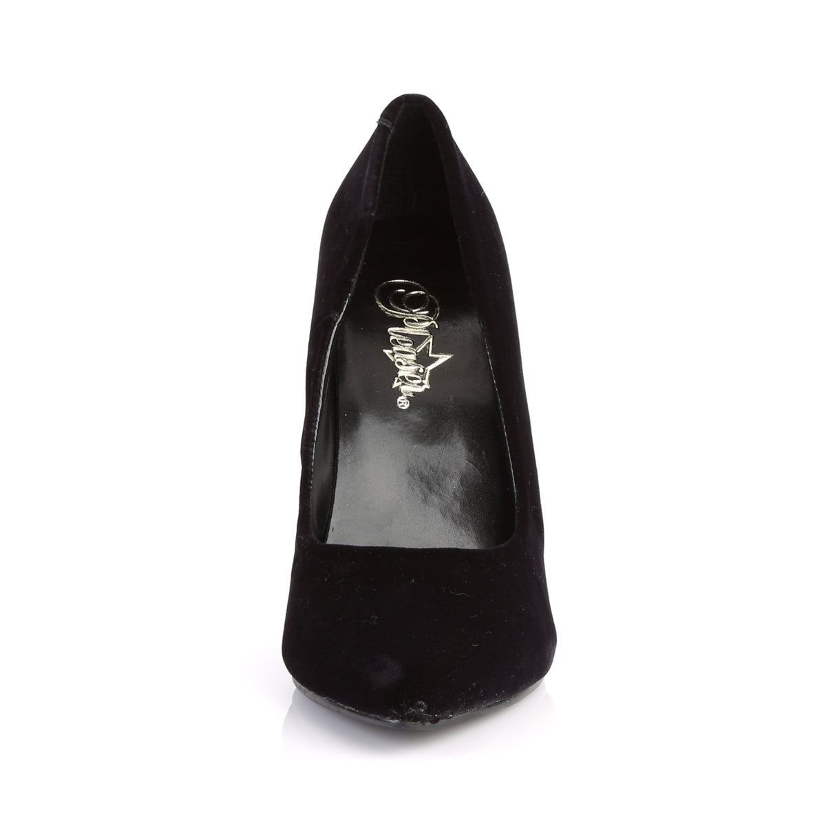 SEDUCE-420 Pleaser Black Velvet Single Sole Shoes [Fetish Shoes]