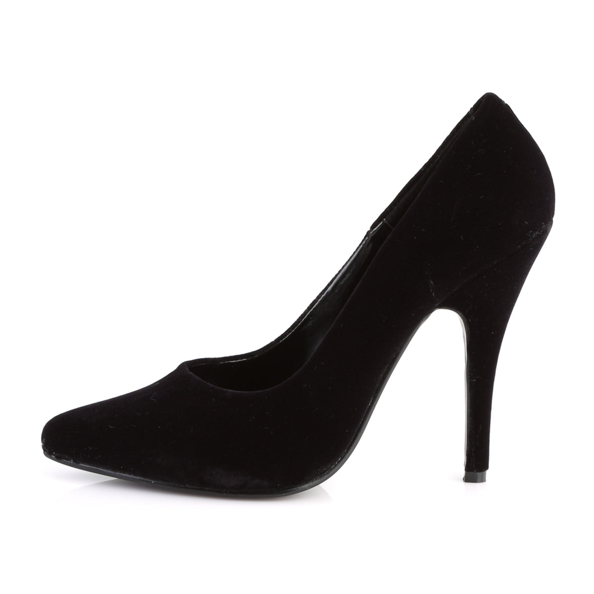 SEDUCE-420 Pleaser Black Velvet Single Sole Shoes [Fetish Shoes]