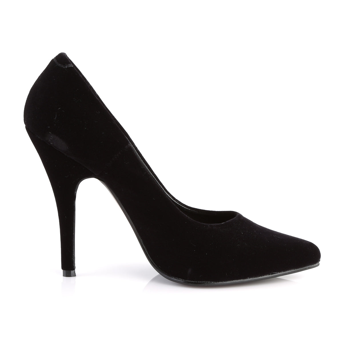 SEDUCE-420 Pleaser Black Velvet Single Sole Shoes [Fetish Shoes]