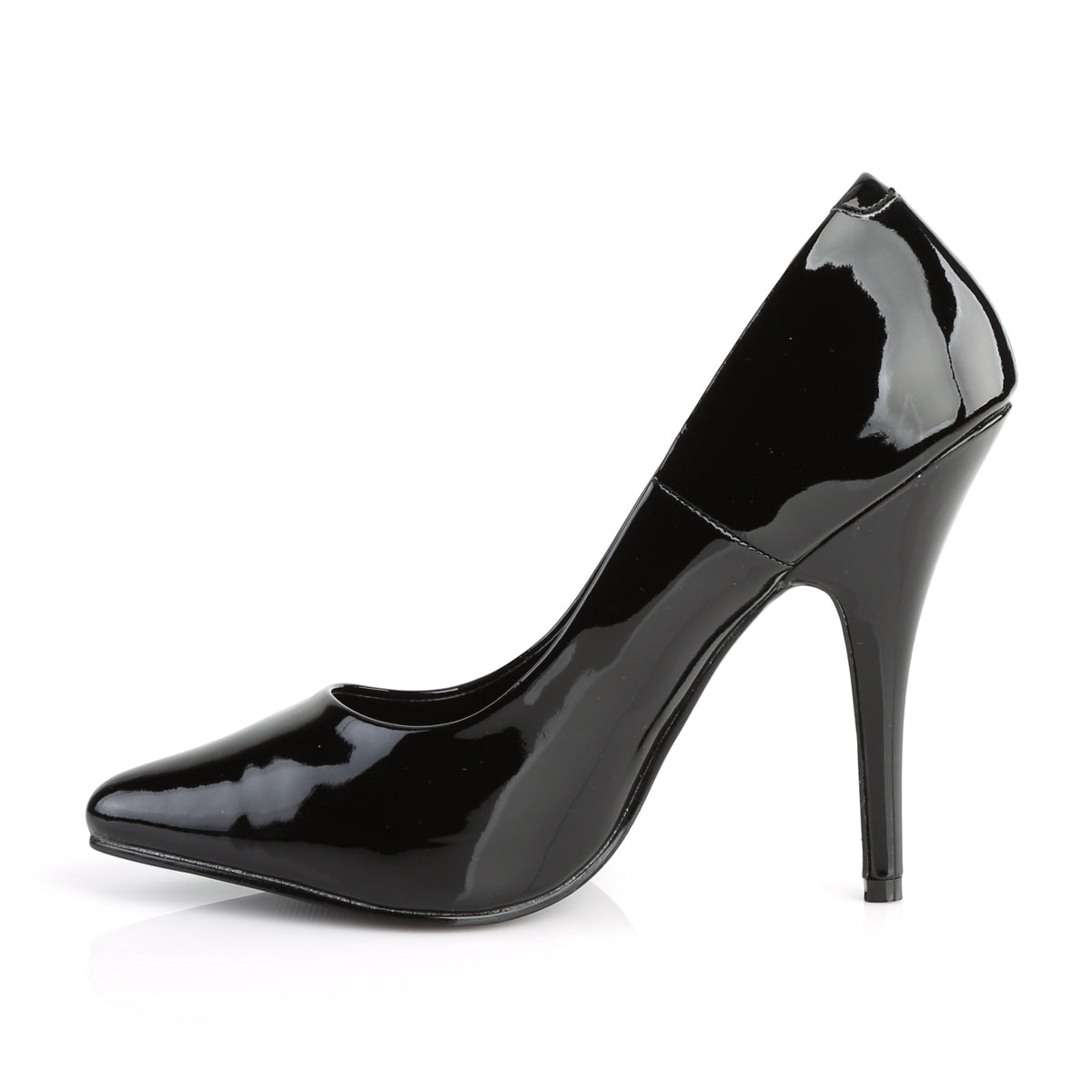 SEDUCE-420 Pleaser Black Patent Single Sole Shoes [Fetish Shoes]