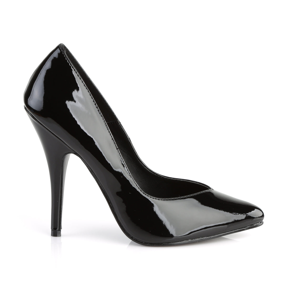 SEDUCE-420V Pleaser Black Patent Single Sole Shoes [Sexy Footwear]