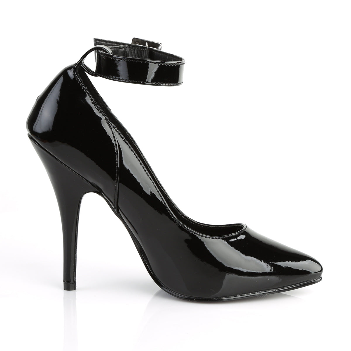 SEDUCE-431 Pleaser Black Patent Single Sole Shoes [Fetish Shoes]