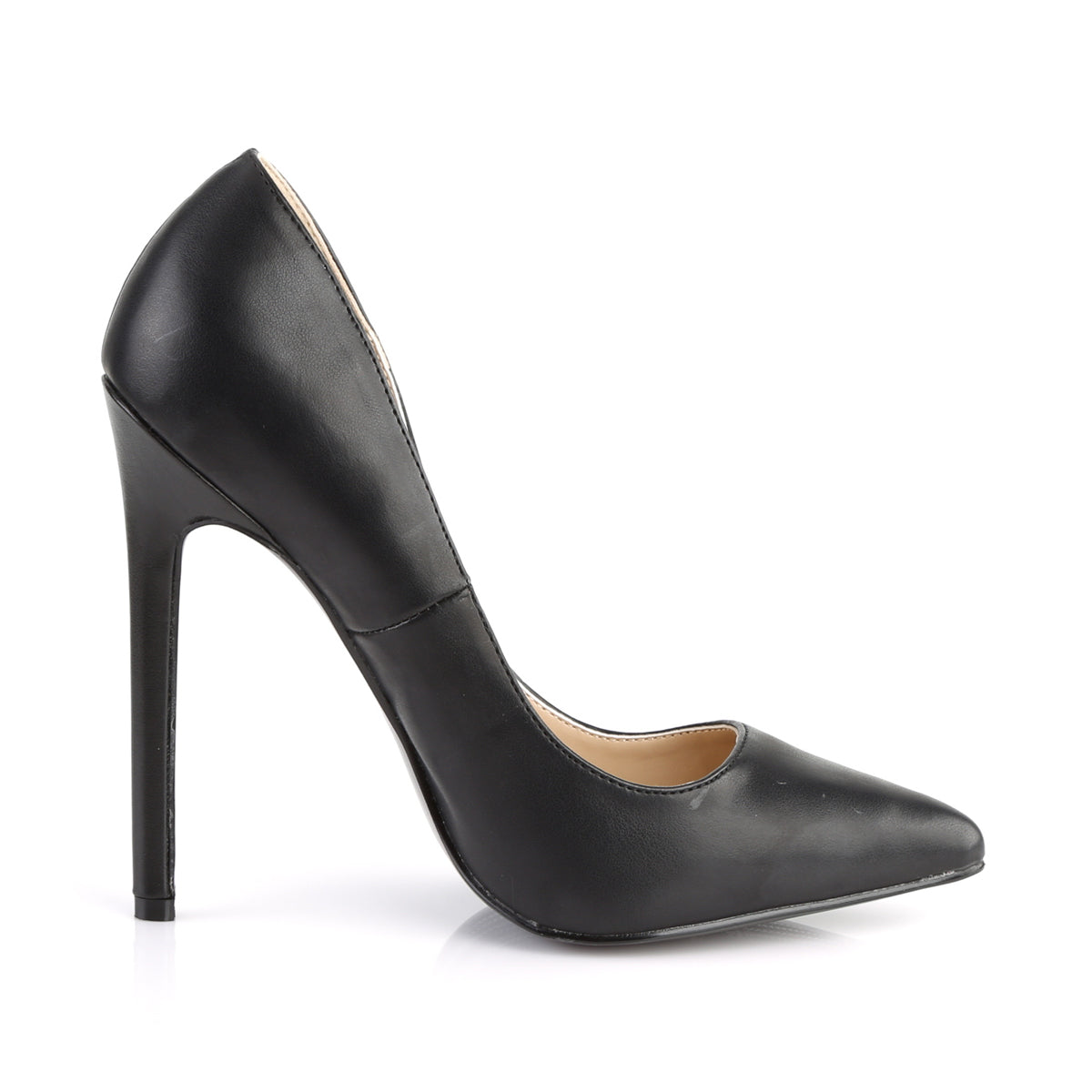 SEXY-20 Pleaser Black Faux Leather Single Sole Shoes [Fetish Shoes]