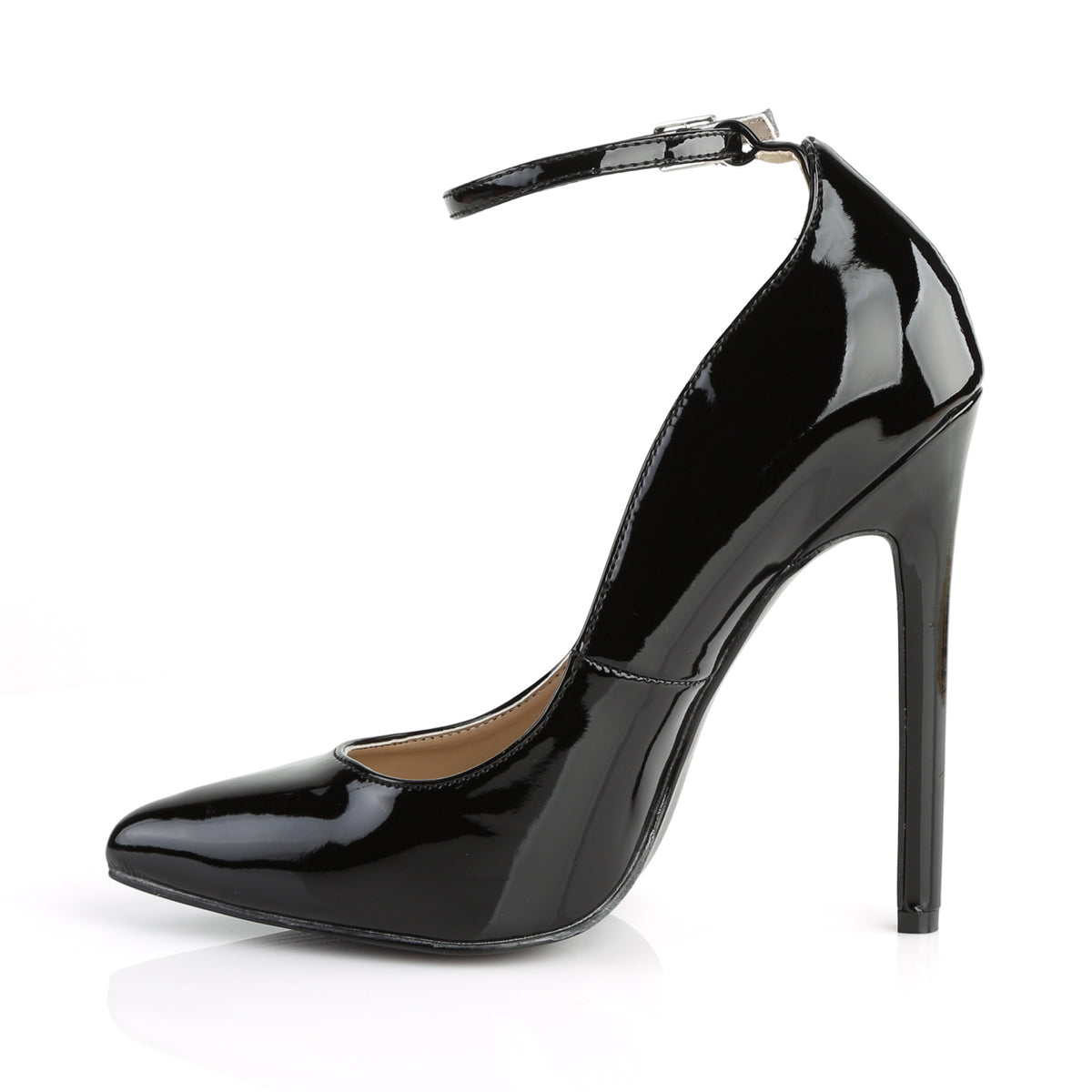 SEXY-23 Pleaser Black Patent Single Sole Shoes [Fetish Shoes]