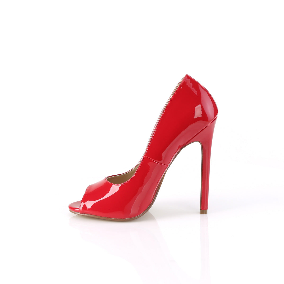 SEXY-42 Pleaser Red Patent Single Sole Shoes [Fetish Shoes]