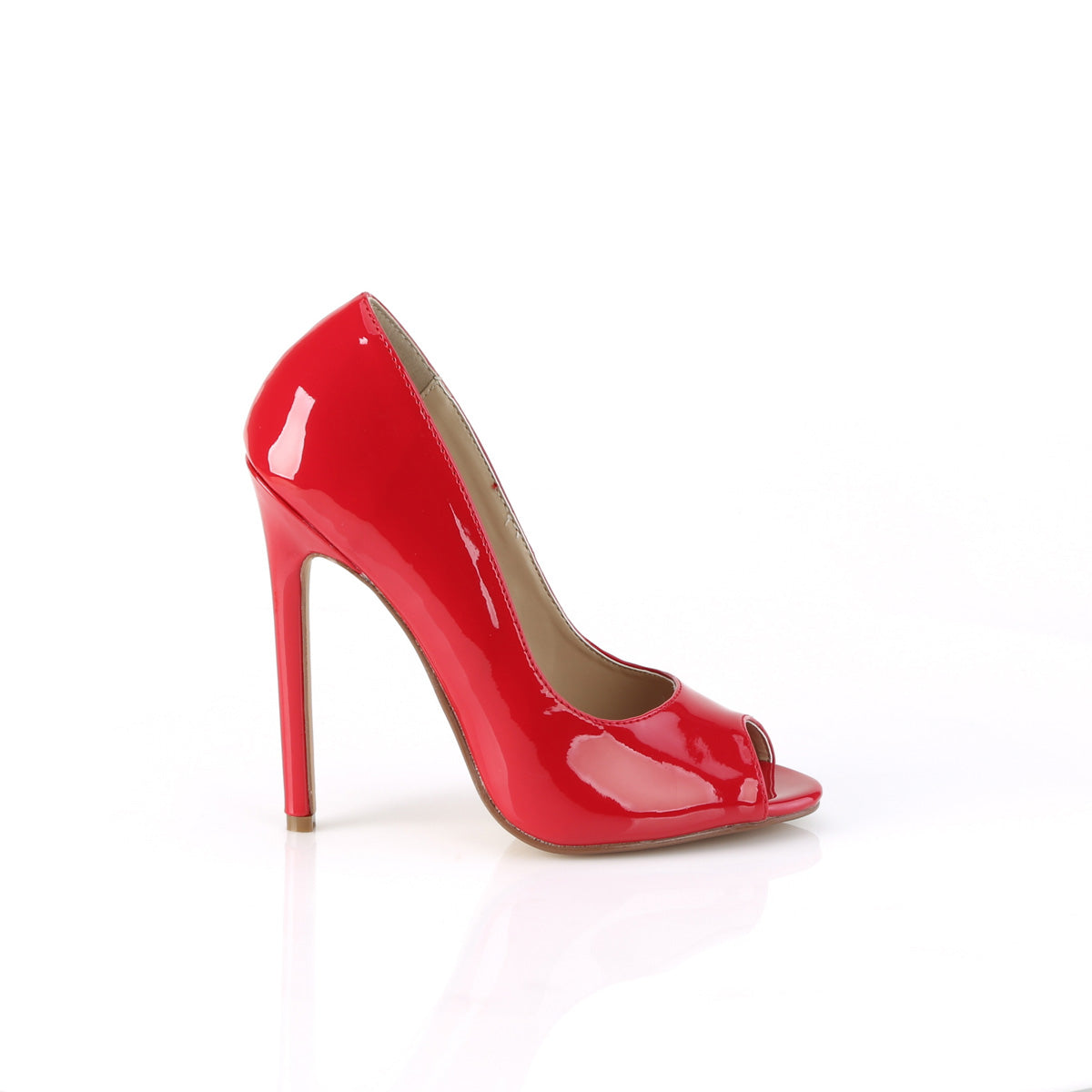 SEXY-42 Pleaser Red Patent Single Sole Shoes [Fetish Shoes]