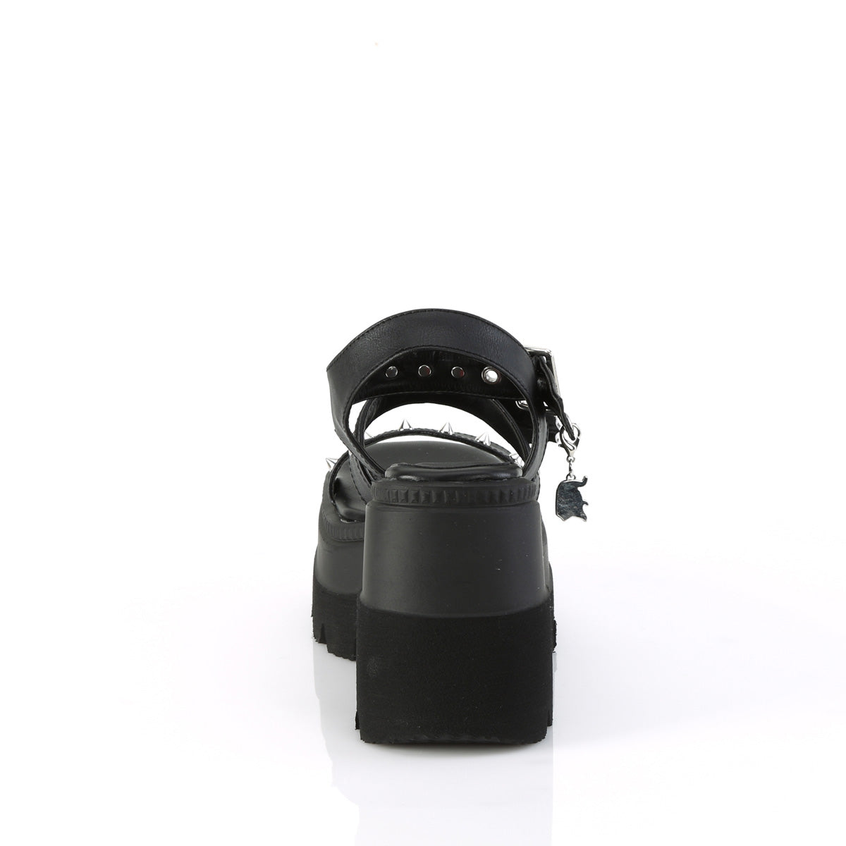 SHAKER-13 DemoniaCult Black Vegan Leather Sexy Women's Sandals (Alternative Footwear)