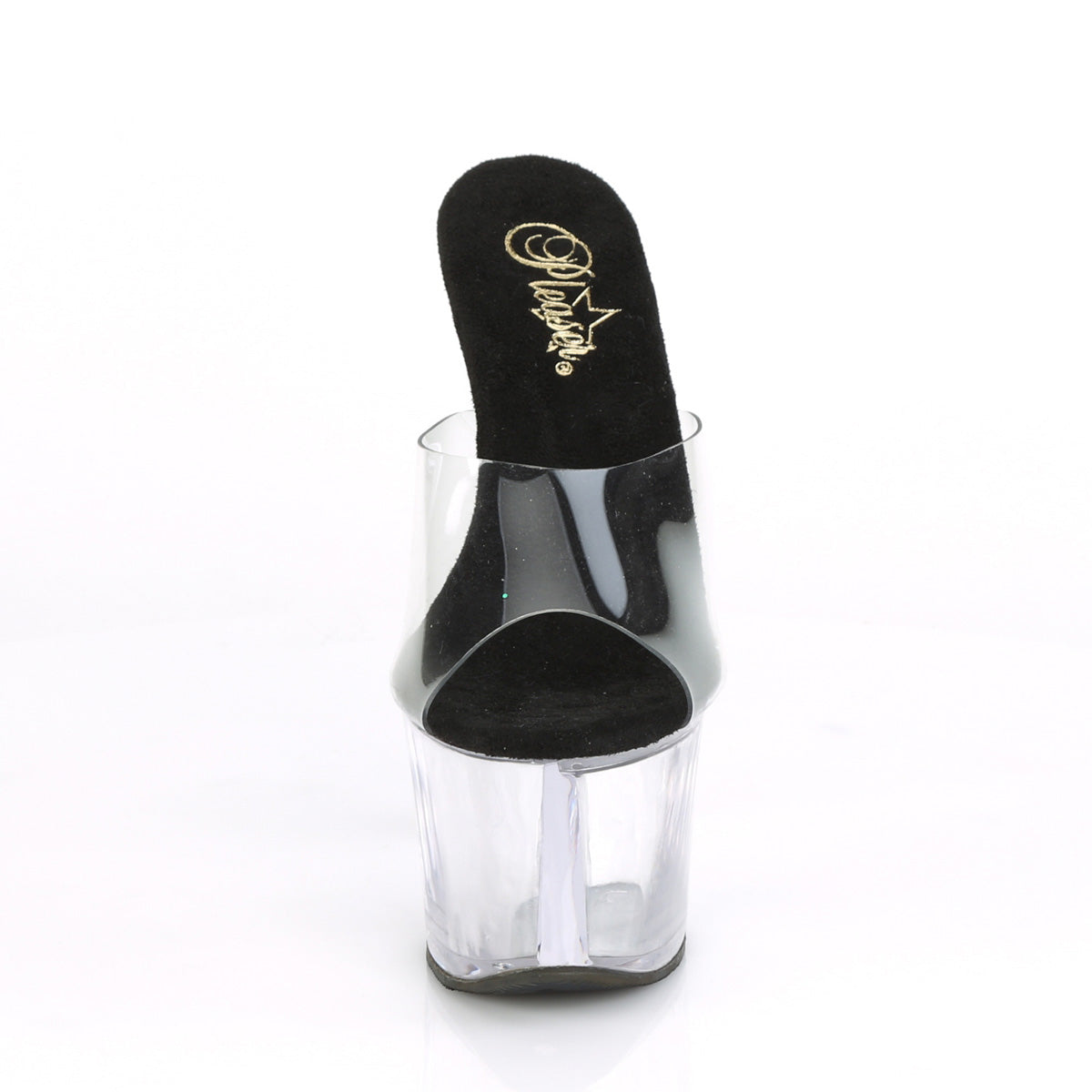 SKY-301 Pleaser Clear-Black/Clear Platform Shoes [Pole Dancing Shoes]