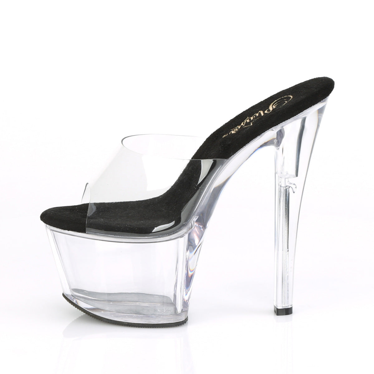 SKY-301 Pleaser Clear-Black/Clear Platform Shoes [Pole Dancing Shoes]