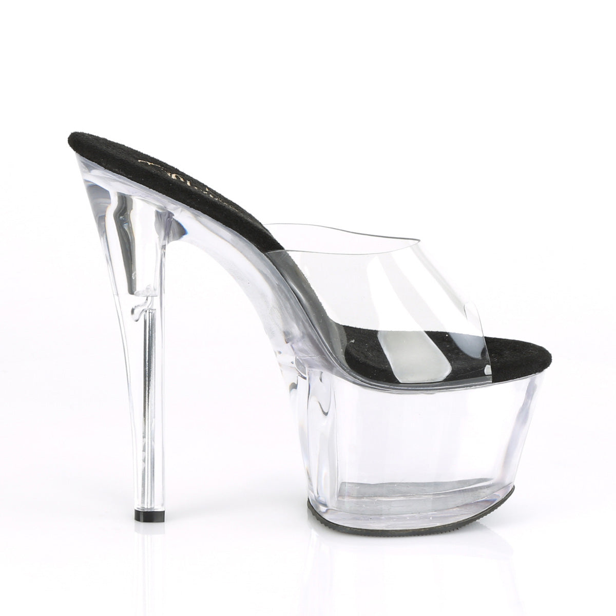 SKY-301 Pleaser Clear-Black/Clear Platform Shoes [Pole Dancing Shoes]