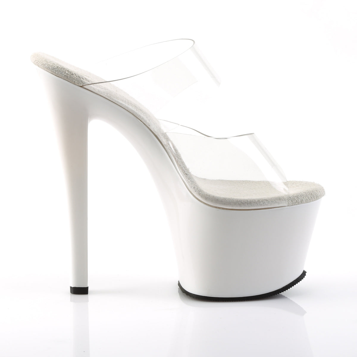 SKY-302 Pleaser Clear/White Platform Shoes [Pole Dancing Shoes]