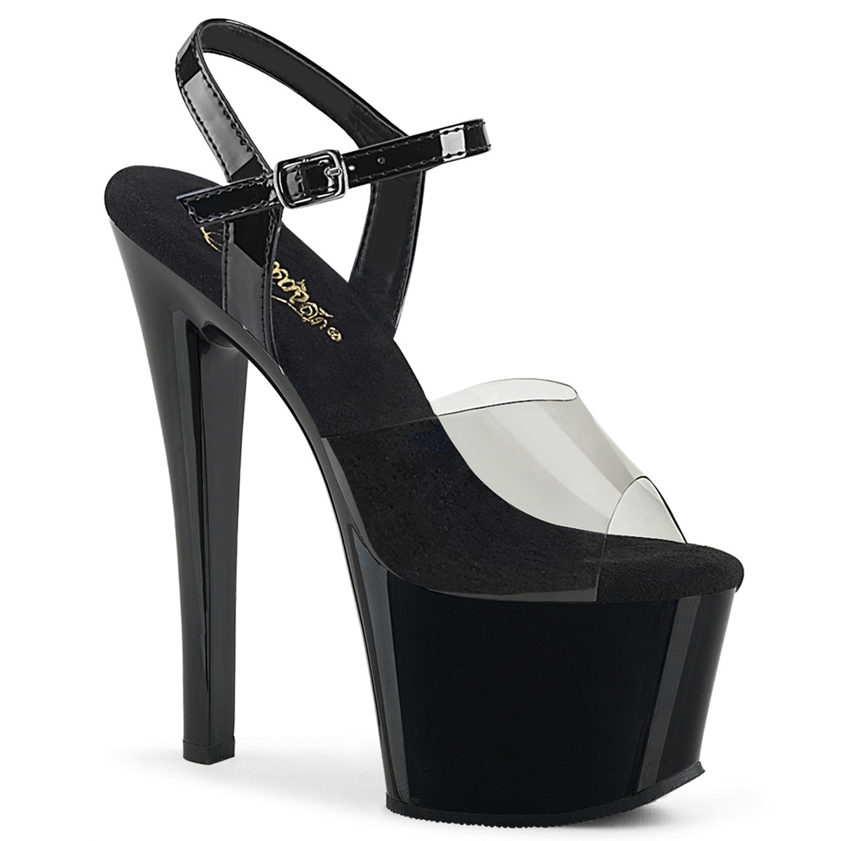 sky 308 1 pleaser stripper shoes smoke blk blk