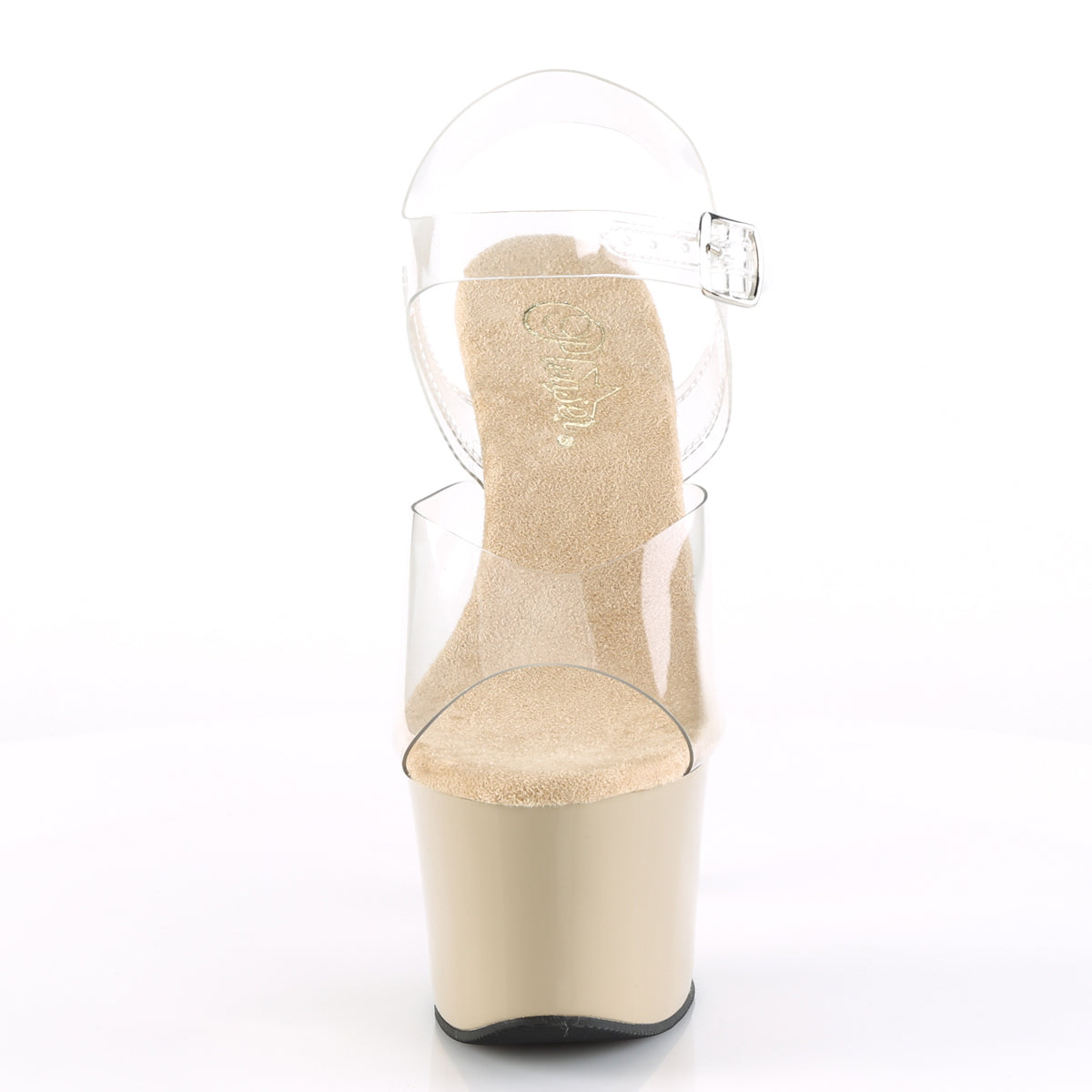 SKY-308 Pleaser Clear/Cream Platform Shoes [Pole Dancing Shoes]