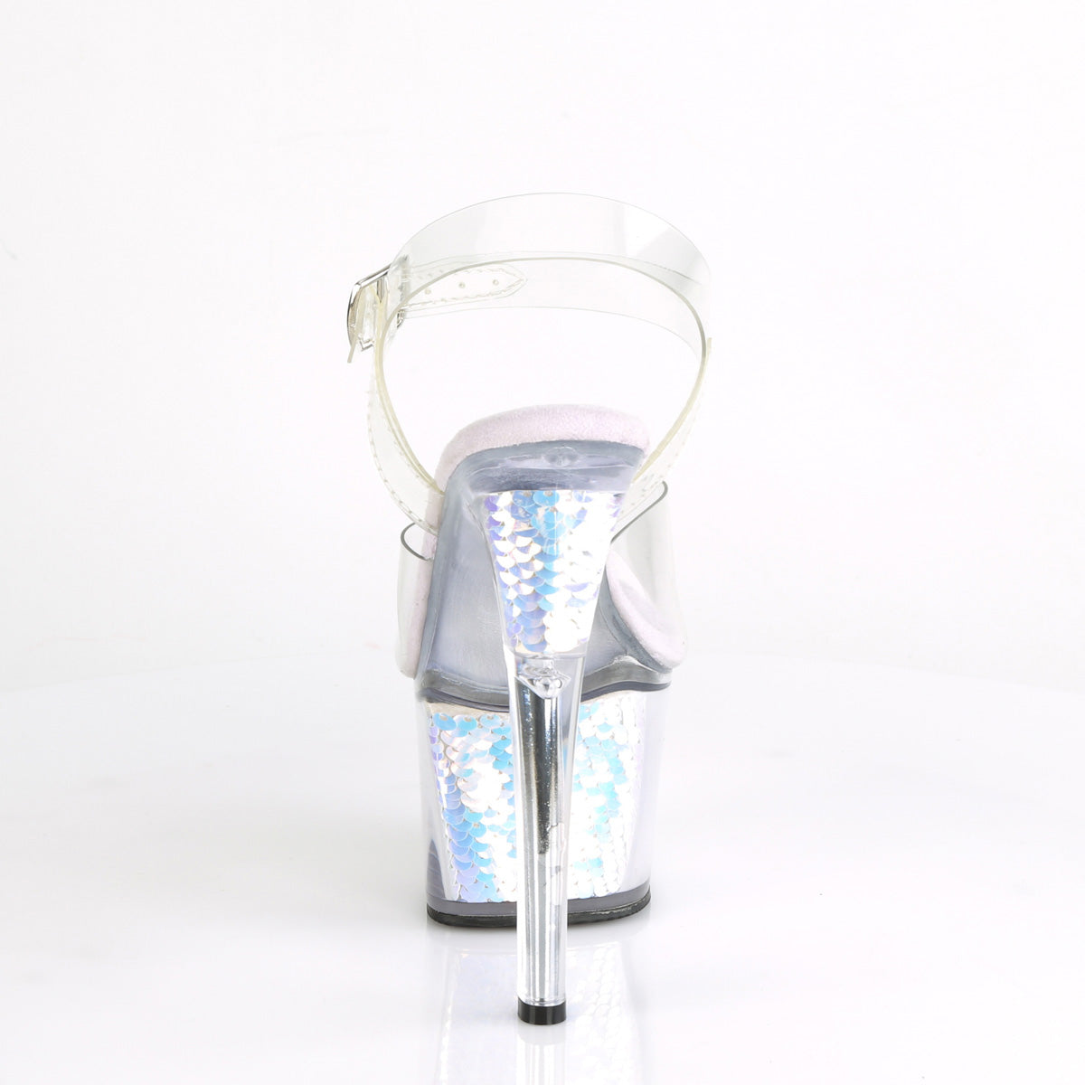 SKY-308MC Pleaser Clear/Lavender Hologram Inserts Platform Shoes [Pole Dancing Shoes]