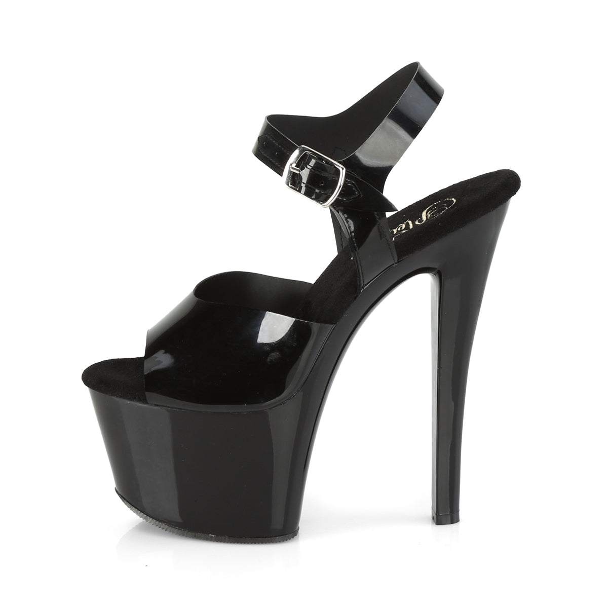 SKY-308N Pleaser Black [Jelly-Like] TPU/Black Platform Shoes [Pole Dancing Shoes]