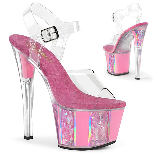 SKY-308OF Strippers Heels Pleaser Platforms (Exotic Dancing) Clr/B. Pink