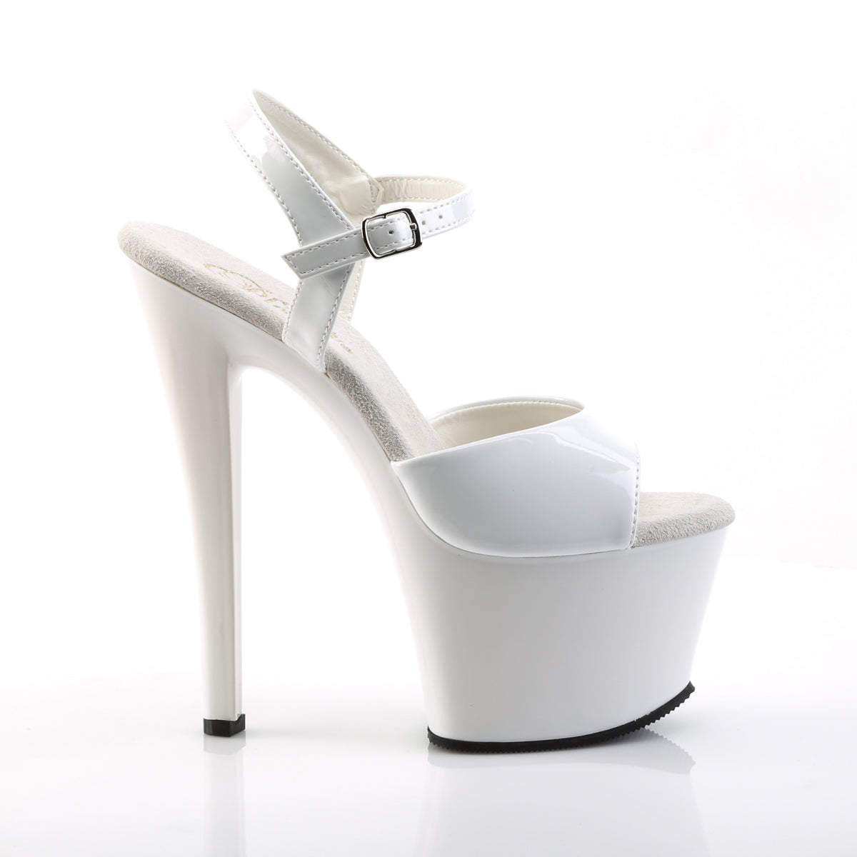 SKY-309 Pleaser White Patent/White Platform Shoes [Pole Dancing Shoes]