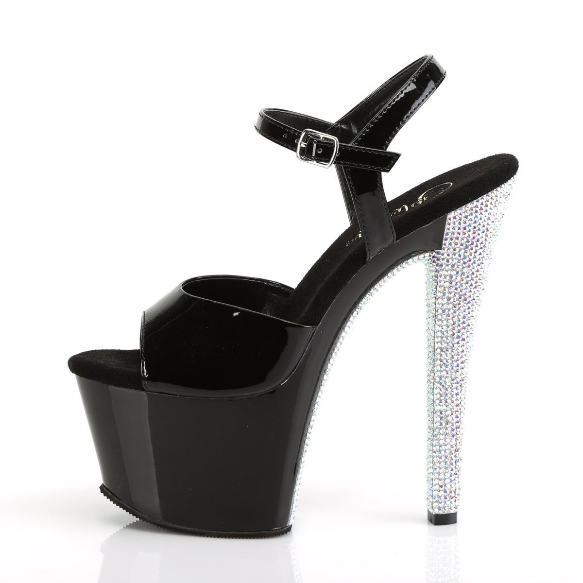 SKY-309CHRS Pleaser Black-Silver AB RhinestonesTN Platform Shoes [Pole Dancing Shoes]