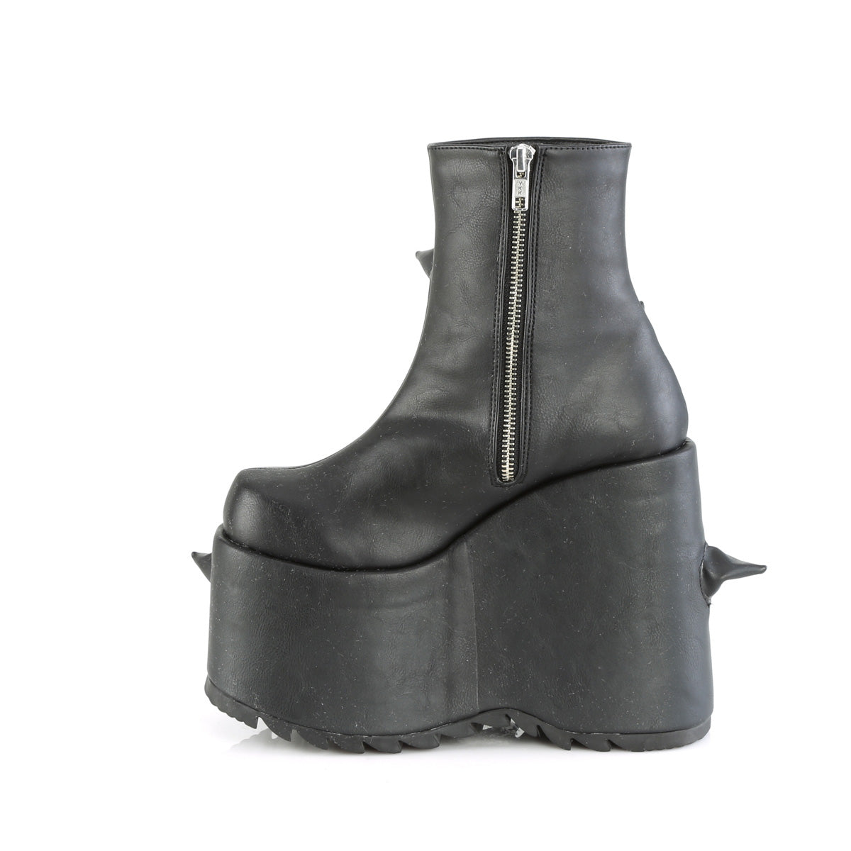 SLAY-77 Demonia Black Vegan Leather Women's Ankle Boots [Demonia Cult Alternative Footwear]