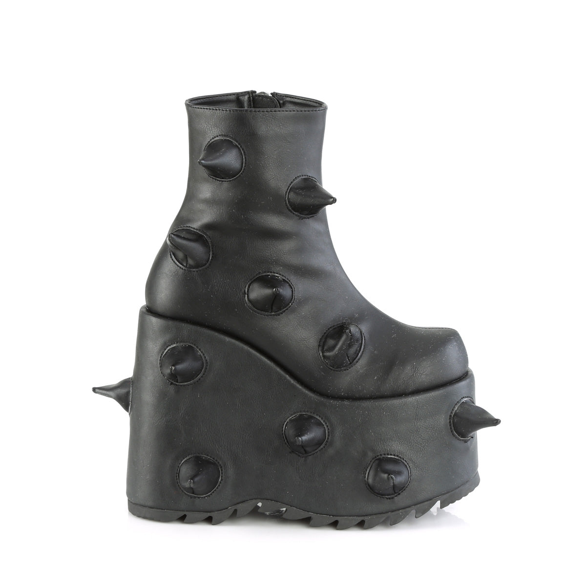 SLAY-77 Demonia Black Vegan Leather Women's Ankle Boots [Demonia Cult Alternative Footwear]