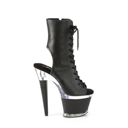 SPECTATOR-1016 Pleaser Black Faux Leather Sexy Platform Shoes (Pole Dancing Heels)