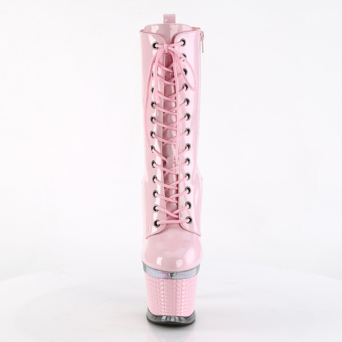 SPECTATOR-1040 Pleaser B Pink/Clear-B Pink Platform Shoes [Sexy Ankle Boots]