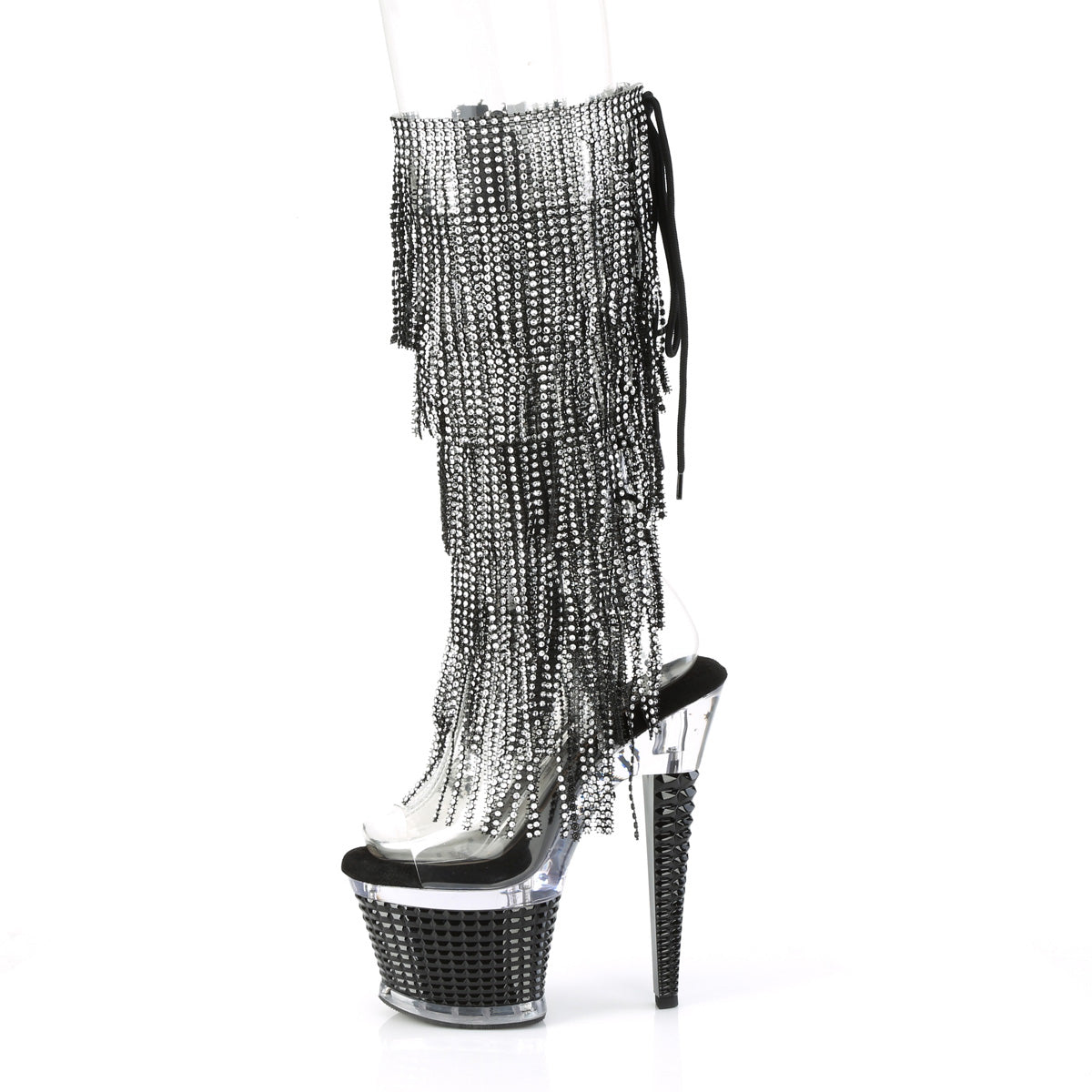 SPECTATOR-2017RSF Pleaser Clear-Black/Clear-Black Platform Shoes [Kinky boots]