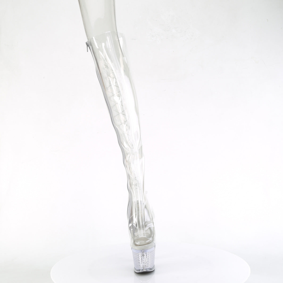SPECTATOR-3019C Pleaser Transparent Clear Platform Shoes [Sexy Thigh Length Boots]