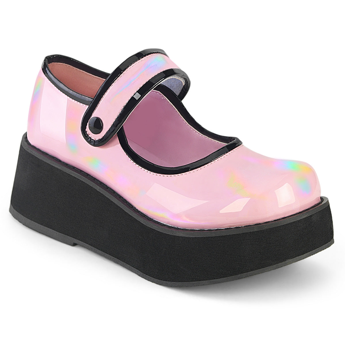 SPRITE-01 Alternative Footwear Demonia Women's Heels & Platform Shoes B. Pink Holo Pat