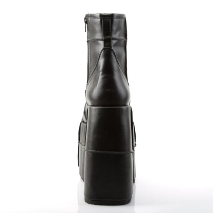 STACK-201 DemoniaCult Black Vegan Leather Sexy Unisex Platform Shoes & Boots (Alternative Footwear)
