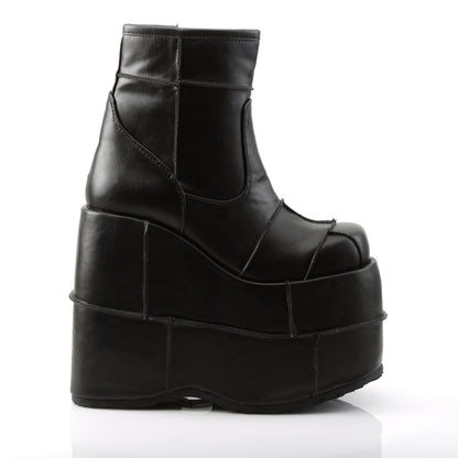 STACK-201 DemoniaCult Black Vegan Leather Sexy Unisex Platform Shoes & Boots (Alternative Footwear)