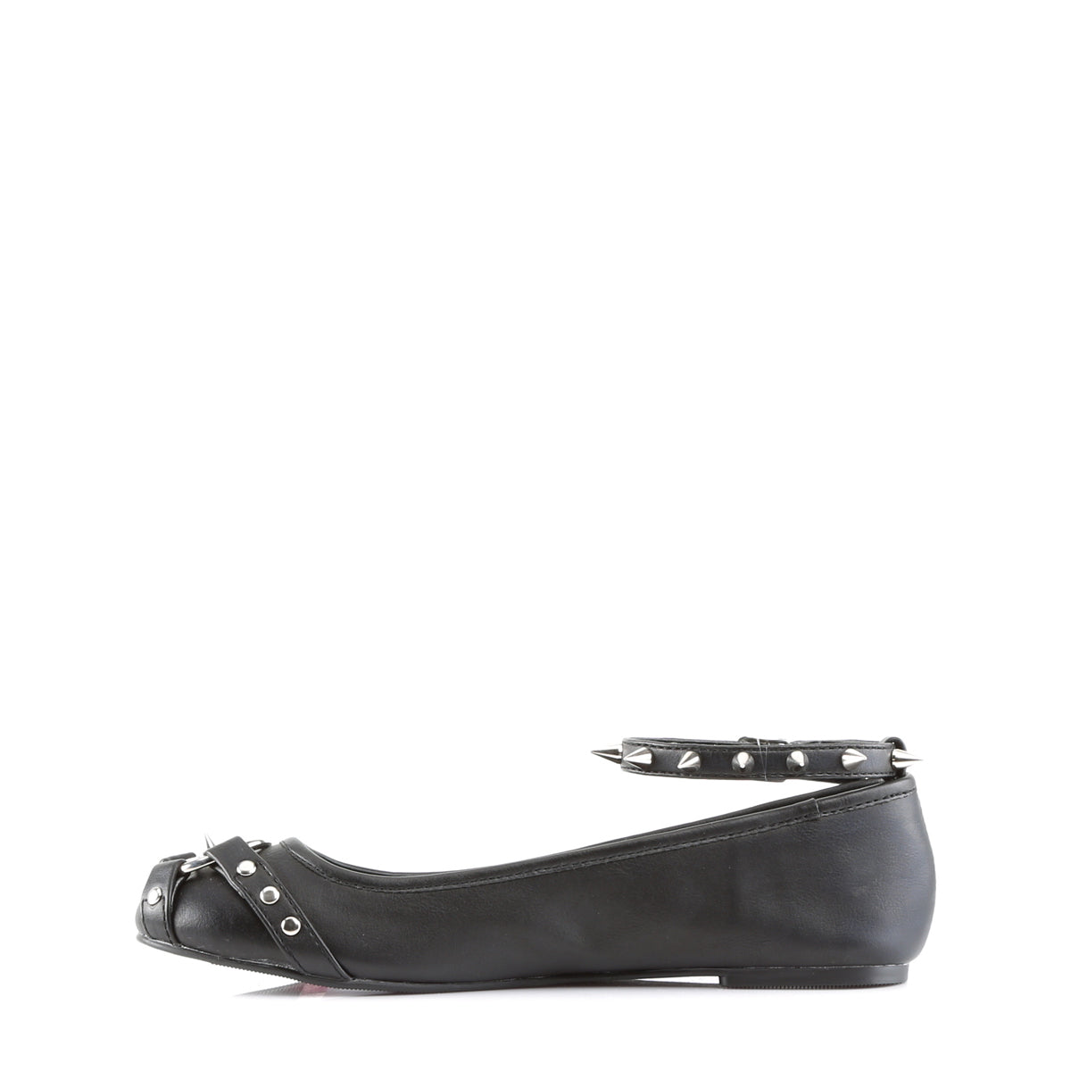 STAR-23 Demonia Black Vegan Leather Women's Flats [Alternative Footwear]