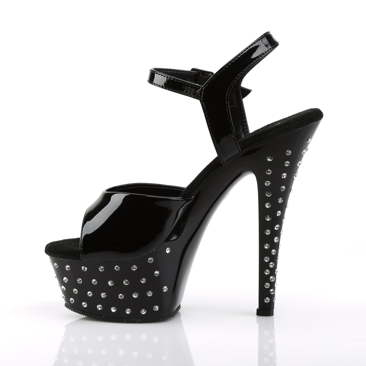 STARDUST-609 Pleaser Black Patent Platform Shoes [Exotic Dancing Shoes]