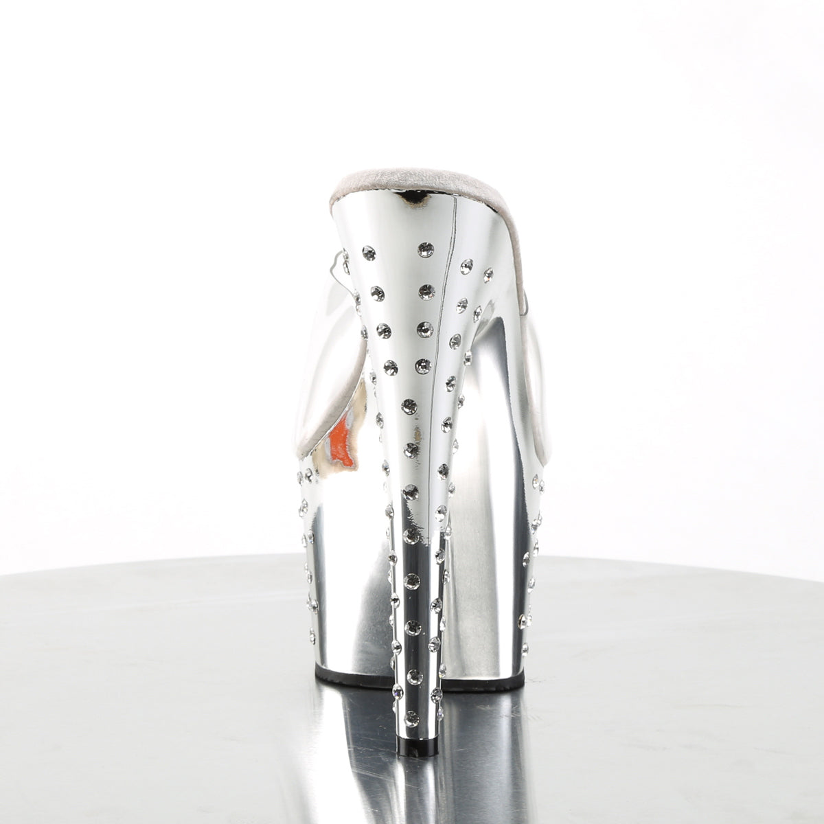 STARDUST-701 Pleaser Clear/Silver Chrome Platform Shoes [Exotic Dancing Shoes]