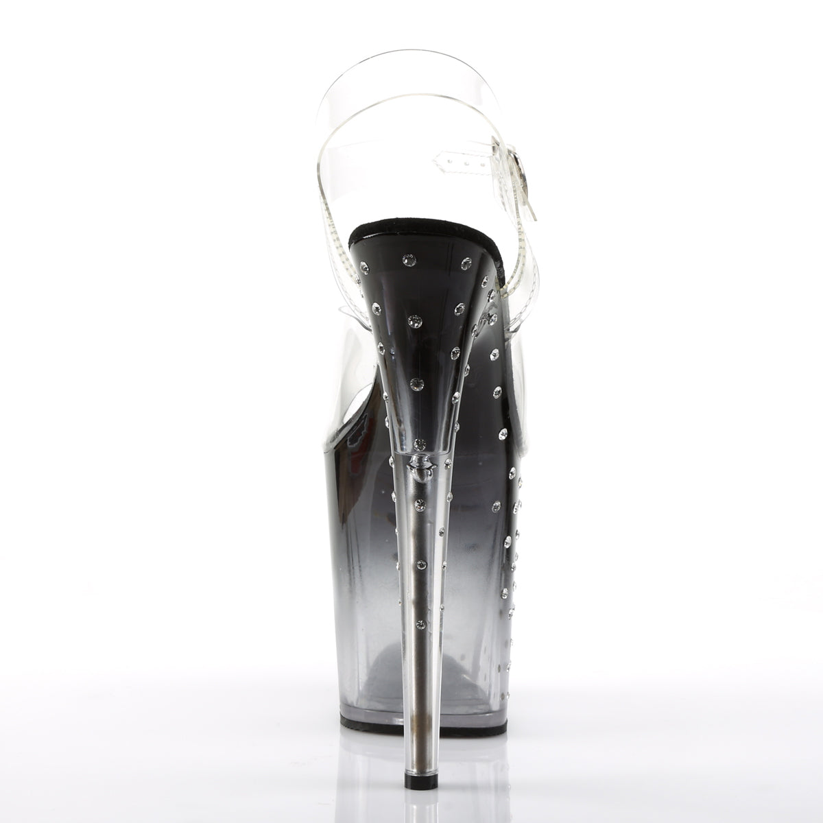 STARDUST-808T Pleaser Clear/Black-Clear Platform Shoes [Exotic Dancing Shoes]