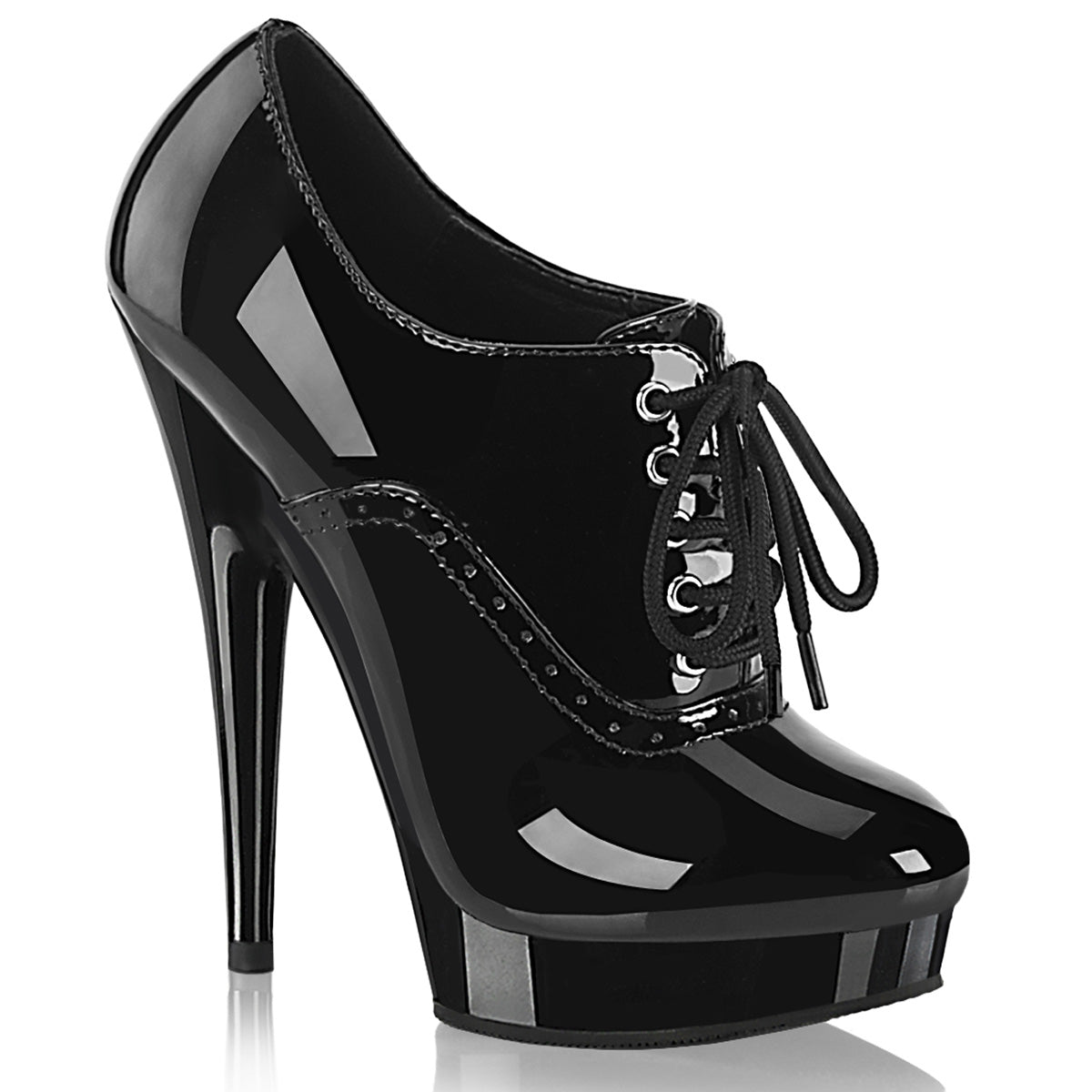 SULTRY-660 Exotic Dancing Fabulicious Shoes Blk Pat/Blk